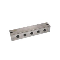 5er Nippelblock - M10 x 1 Gewinde - 128 mm - 5...