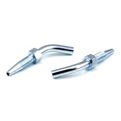 Rohrstutzen 45° - 15 mm lang - Ø 6 mm - Stahl - ohne Nut - für Schlauch Ø 4,1x8,75 mm