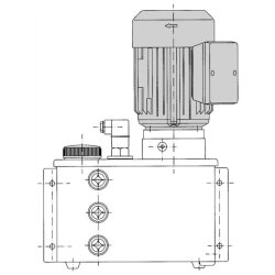 Delimon Zahnradpumpenaggregat ADM12A05B00 - 1,2 l/min - 230 Volt - 12 Liter Aluminium Behälter - Ohne Zubehör