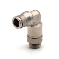 Delimon Winkel-Einschraubverschraubung AR2115 - steckbar/drehbar - Ø 8 mm auf M12x1 keg - Messing vernickelt